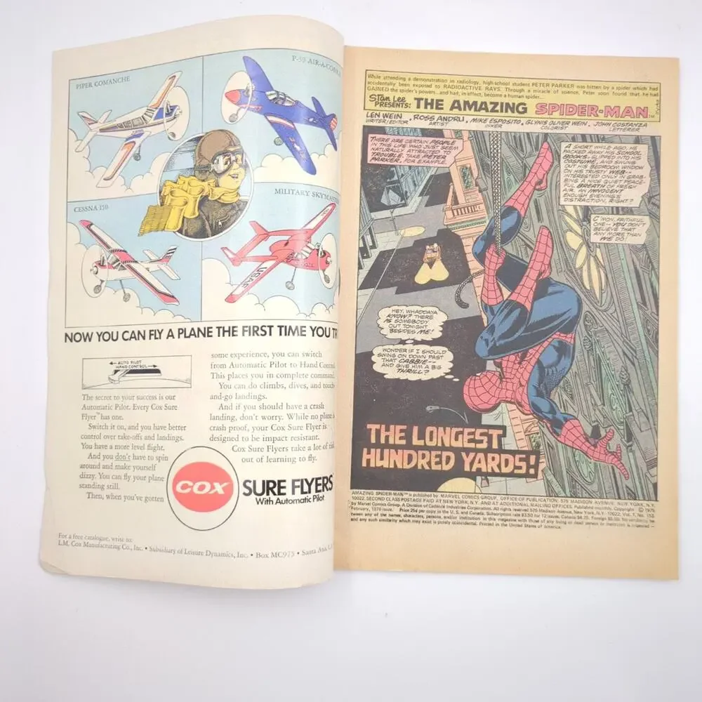 The Amazing Spider-Man #153 Marvel Ross Andru Bronze Age 1975 Len Wein